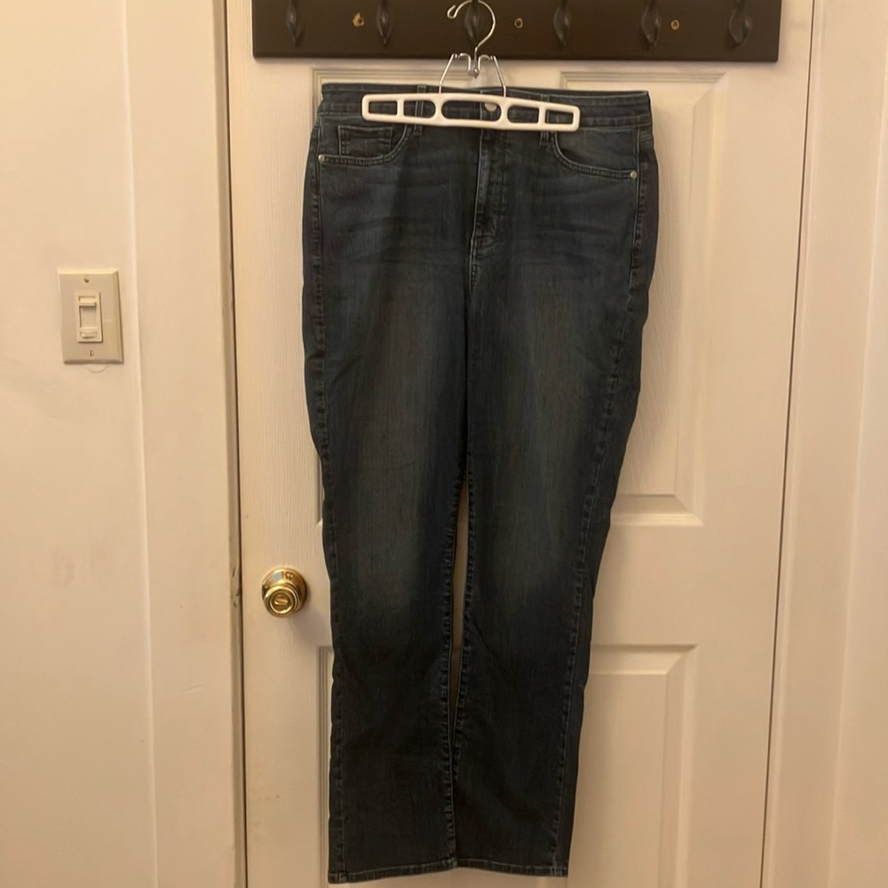 NYDJ jeans.   Reposhing.  They don’t fit.